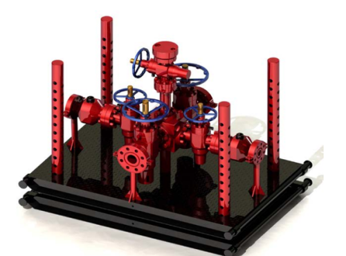 Lifting dual-wing kill manifold